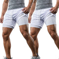 KIT 4 ou 2 Bermudas 2 em 1 Masculina SPORT de Compressão para Treino Dry Fit 3 bolsos
